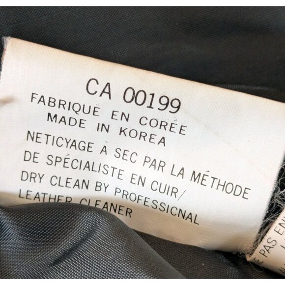 Vintage Winlit Paris Leather Suede Jacket Womens Sm - Made in Korea - Black 90s - Picture 7 of 16